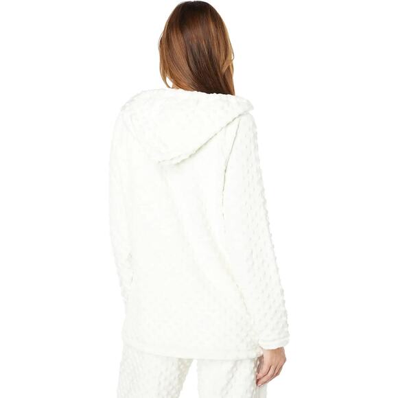 Dylan Womens Polka Dots Faux Fur Pullover in White Sz M | Comfy Cozy Casual Soft - Picture 8 of 15